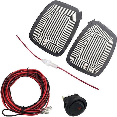 Elektrische 12V-Autospiegelheizung, Glasheizmatte, Antibeschlagschutz, Seitenspiegelheizung, 2 Stück – 1 Set mit Kabeln