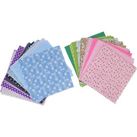 Tissu coton patchwork floral 25x25cm multicolore facile à repasser, lot de 42 couleurs pour bricolage couture et loisirs créatifs (1/5)