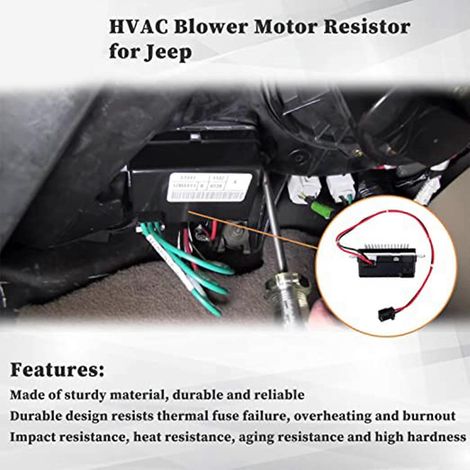 Résistance de moteur de ventilateur de chauffage/climatisation 5012699AA 05012699AA RU358 (1/4)