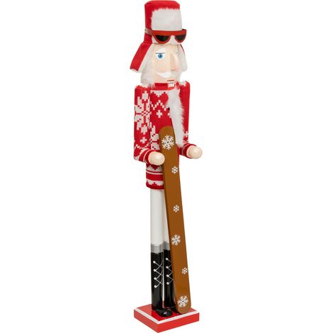 Déco de Noël Grande Figurine Casse-Noisette avec Ski H 106 cm - Feeric Christmas (1/2)
