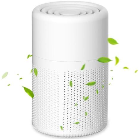 Luftreiniger mit 2-stufiger HEPA-Filtration, Rauch- und Geruchsbeseitigung, kompakt und tragbar, ideal für Schlafzimmer und Büro, mit Aromatherapiefunktion