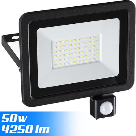 Faro LED 50W Luce Alta Luminosita 4250lm Faretto esterno con Sensore Movimento (1/7)