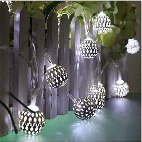 Guirlande Lumineuse Solaire - 6.5m - 30 LED - Imperméable - Décoration Jardin (1/4)