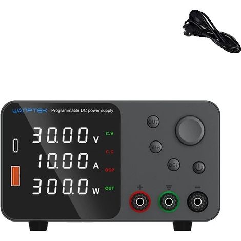 Fuente de alimentación de CC, voltaje ajustable, conmutación automática, TPS3010 30V 10A (1/2)