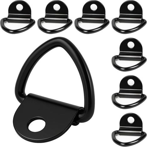 Argollas de amarre para remolque, Argollas de sujeción de carga, Sujeción de carga, Construcción de acero, Capacidad de carga de 400 kg, Negro (1/5)