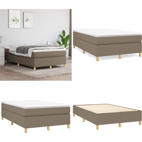 Boxspringbett mit Matratze Taupe 120x200 cm Stoff - Boxspringbett - Doppelbett - Lattenrost - Bettsofa - Tapete - Home & Living (1/5)