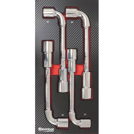 Schaumstoffmodul Carbon Finish Rohrschlüssel 21 DRAKKAR TOOLS - 09874