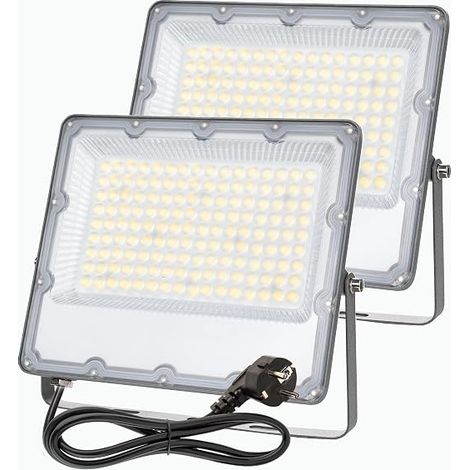 Outdoor LED Floodlight 100 W with EU Plug, 10000 LM (1/5)