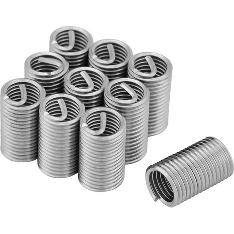 Kit de réparation de filetage, Inserts de manchon de vis en fil d'acier inoxydable 304 M8x1.25x3D 10 pièces (1/5)