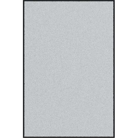 Tapis d'entrée rectangulaire design moderne 120 x 180 cm antidérapant ambiance cosy en polyamide gris (1/5)