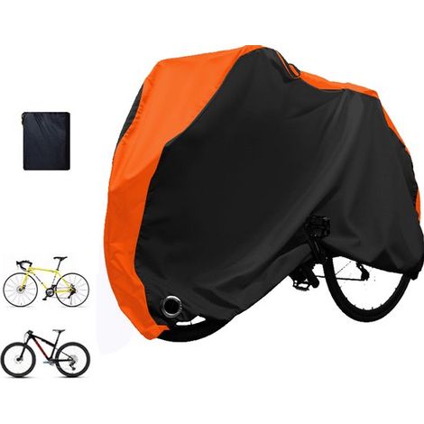 Housse de vélo, housse/blouse de vélo 210D, imperméable et résistante à la pluie, avec œillet pour antivol et sac de rangement, résistante au soleil et aux déchirures. (1/5)