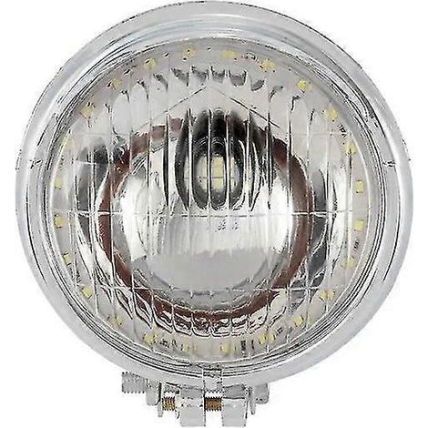 12V Motorradscheinwerfer LED-Zusatzscheinwerfer Angel Eye Chrom-Spot-Nebelscheinwerfer für Honda/Yamaha/Cruiser/Bobber/Chopper/Yamaha - 1 Stück