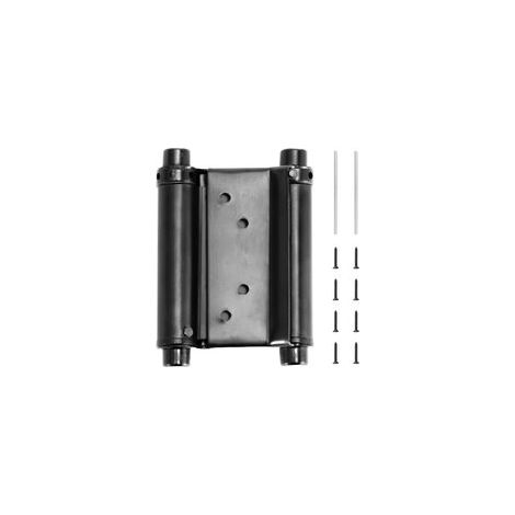 Lot de 4 Charnières à Double Action 3 Pouces, Charnières à Ressort pour Portes Va-et-Vient de Bar, Café et Saloon, Fermeture Automatique Réglable en Acier Inoxydable