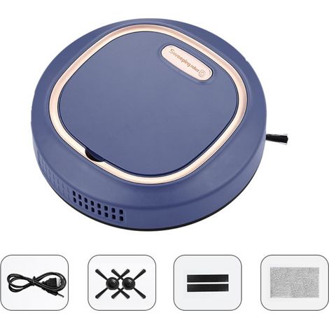 Aspirateur Robot de Balayage Rechargeable Aspirateur Robot de Balayage à Induction Automatique Intelligent 1pc Bleu Paon (1/3)