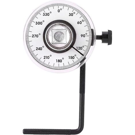 Jauge Angle Torsion, Serrage 360Degré Réglable Entraînement Couple Angulaire Outil Clé DynamoméTrique Degré Jeu Cliquet Barre Alimentation Torsion Goniomètre 1/2" Indicateur Compteur Mesure (1/5)