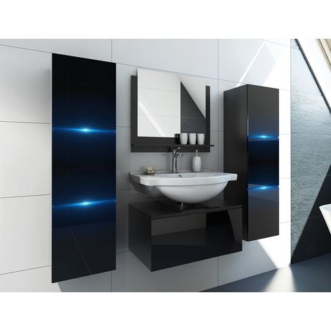 Ensemble meuble de salle de bain BOMBER II 60 CM noir (1/2)