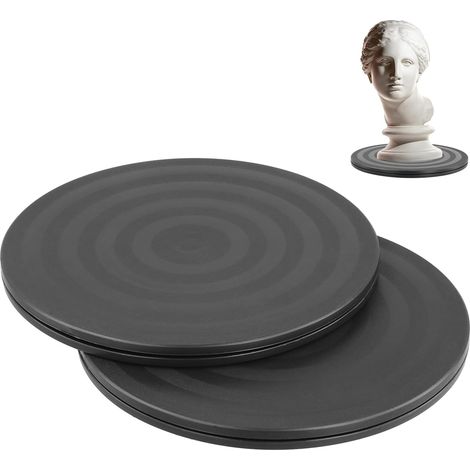 ® Lot de 2 Plateaux tournants Robustes de 20 cm avec roulements à Billes en Acier, Plateau tournant Double Face à 360°, pour l'électronique, Les Plantes et l'artisanat (1/5)