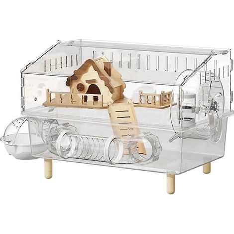 Zweistöckiger Hamsterkäfig aus Acryl für die Beobachtung und Zucht im Innen- und Außenbereich (1/5)