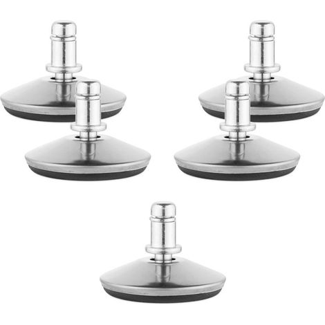 Cloches pour chaise de bureau - Lot 5 embouts remplacement roulettes de chaise 11/22 mm - Pied de siège fixe avec patins pour sol dur (1/5)