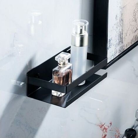 Etagère Réfrigérateur, étagère à épices, Etagère, étagère suspendue Porte-épices, Noir, KINSI