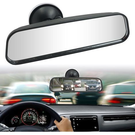 Universel Rétroviseur de Voiture, Rétroviseur Intérieur de Voiture Grand Angle Réglable avec Ventouse, Miroir de Voiture pour Siège Arrière de Bébé pour Voiture, SUV, Camions (200 x 60 mm) (1/5)