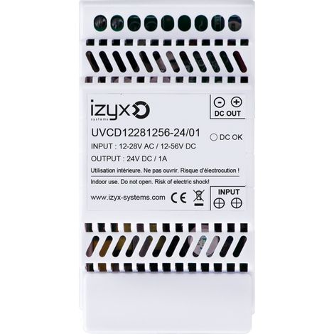 Convertisseur de tension UVCD sur rail DIN 24V 1A - IZYX SYSTEMS