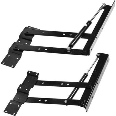 Coffee Table Hinge 2 Pieces Lift Up Coffee Table Mechanism Top Spring Hinge Hardware Mounting Table Hinge, Multifunctional Lift Pneumatic Support (1/5)