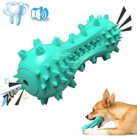 Dog Toothbrush, Interactive Chew Toy, Durable Natural Rubber Dog Toy with Squeaker, Teeth Cleaning and Oral Care for Small and Medium Dogs (1/5)