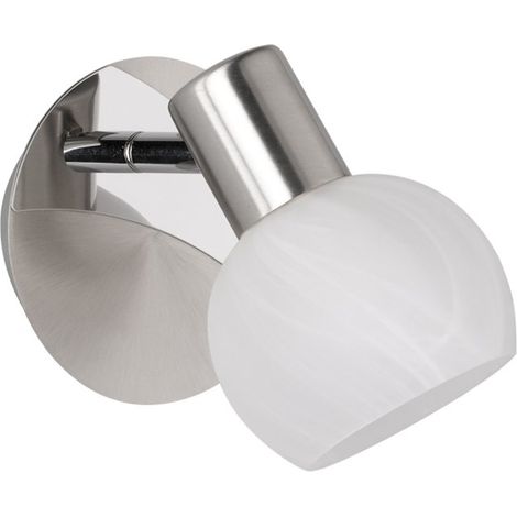 Spot Plafonnier 1xE14 Antibes Nickel Et Verre Blanc Trio Lighting (1/3)