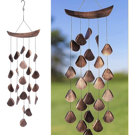 Carrillón de viento exterior de 63,5 cm (25 pulgadas) - Carrillón de viento único para jardín - Carrillón de viento decorativo y armonioso para patio, porche o jardín - Un regalo ideal para relajarse 