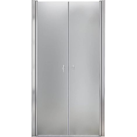 HOME DELUXE - Paroi de douche LAVEA - Verre dépoli - Dimensions : 90 x 195 cm - Verre de sécurité nanorevêtu de 6 mm, charnières et matériel de montage inclus I - Porte de douche Porte battante Paroi 