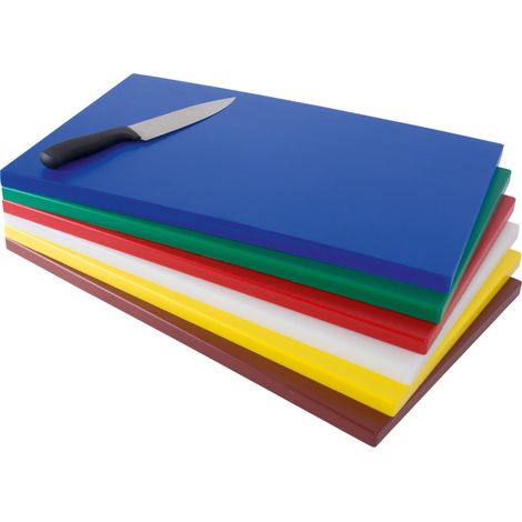 Planche découpe - PE - 530x325x18mm - GN 1/1 - Blanc - Pain/Fromage - Saro (1/2)