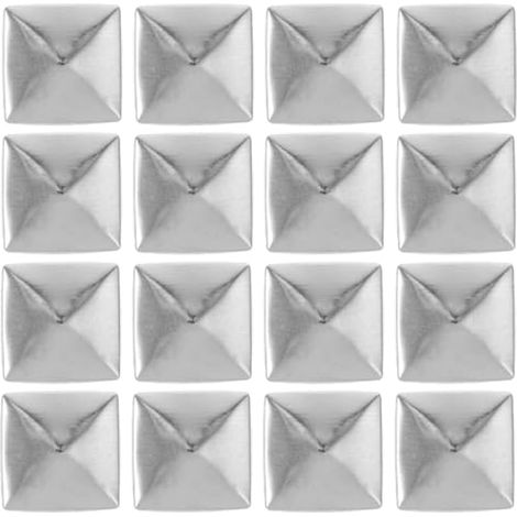 Lot de 100 clous pyramidaux à dos plat à coller en forme de pyramide 9 x 9 mm en cuivre pour vêtements, sacs, chaussures en cuir, décoration à faire soi-même, (1/5)