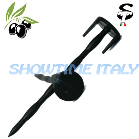 Chiodo Ferma Telo o Rete 11cm in plastica con alette conf. 200 pz Nero STI (1/2)
