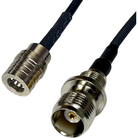 Cable pigtail QMA con conector / toma TNC de 20 m RG174