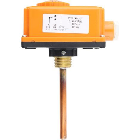 Thermostat de tuyau d'eau chaude à filetage mâle G1/2, régulateur de température, démarrage élevé à 90 °C (1/5)