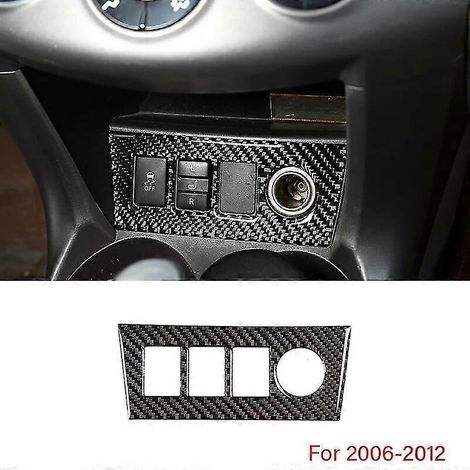 Für Toyota RAV4 2006-2019: Mittelkonsolen-Interieuraufkleber aus weicher Kohlefaser – Zubehör zur Fahrzeugmodifikation (7 Stück)