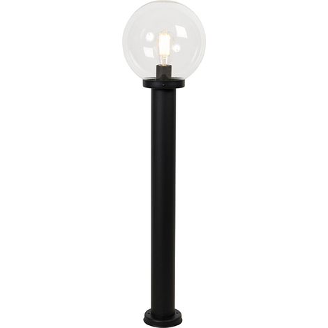 Standing Outdoor Lamp Black with Clear Globe 100 cm IP44 - Sfera (1/5)