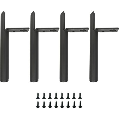 13 cm schwarze Möbelbeine aus Metall, Tischbeine aus Metall, Tragfähigkeit bis zu 800 kg, geeignet für Sofa, Couchtisch, TV-Schrank, Bett und andere Möbel