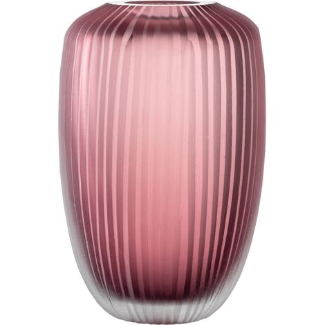 Leonardo Bellagio 036446 - Vaso per fiori colorato in vetro di alta qualità con esterno in rilievo, realizzato a mano, altezza 16 cm, diametro 10 cm, colore: Berry (1/5)