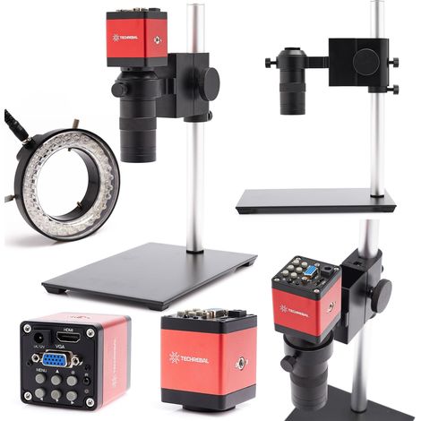 Microscopio digital Techrebal "Banito" B1523 de 100x con base de 150x230mm + cámara Red Lagoon FHD2MPR + iluminador