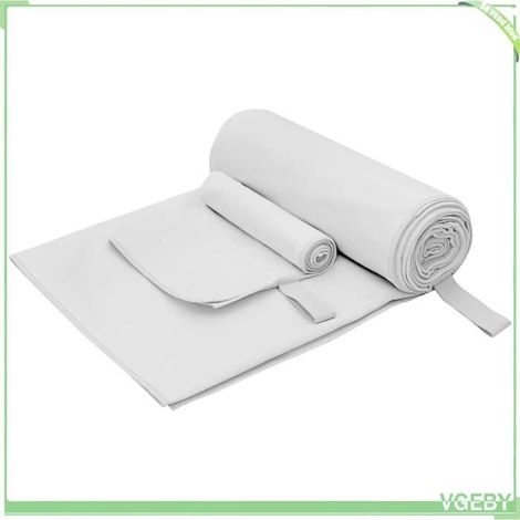 42011494 Set de serviettes de sport 2 pcs Gris tissu (1/5)