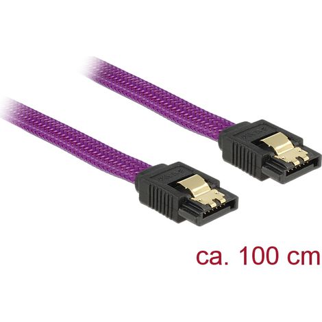 Kabel sata 6gb/s 100cm violett ge/ge metall premium