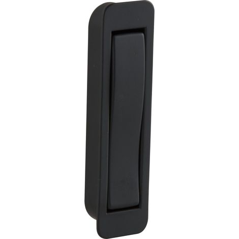 Klapphaken Pepea zum Einlassen - 1 Haken, Höhe 80 mm, ZN schwarz lackiert