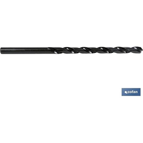 Foret long HSS 2,00 mm, acier rapide, angle de 118°, pour acier et fer, vendu à l'unité