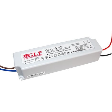 Fuente De Alimentación Estanca 12V DC - 75W  - IP67 - GLP