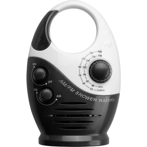 Mini radio de douche AM/FM, radio de salle de bain étanche, radio musicale suspendue avec haut-parleur intégré (1/5)
