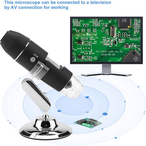 Microscope numérique portable 1600x capteur 2MP USB haute définition loupe électronique (1/5)