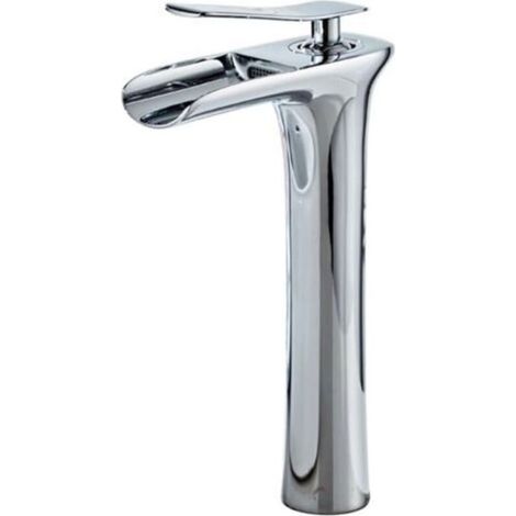 Vintage Brass Bathroom Faucet, Single-Lever Mixer Tap, Vintage Basin Faucet, High-Quality Brass Bathroom Fixture, Silver (1/4)