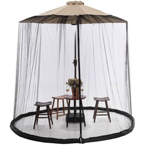 Parasol Jardin Moustiquaire Voyage 4m2.4m Anti Insecte Moustiquaire Exterieur Moustiquaire Tonnelle Conçu pour Les Parasols (1/5)